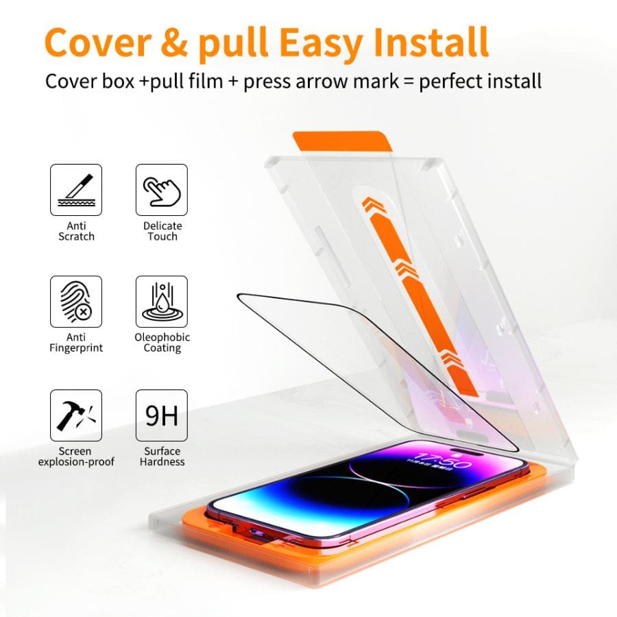 iPhone Tempered Glass with Installation Kit