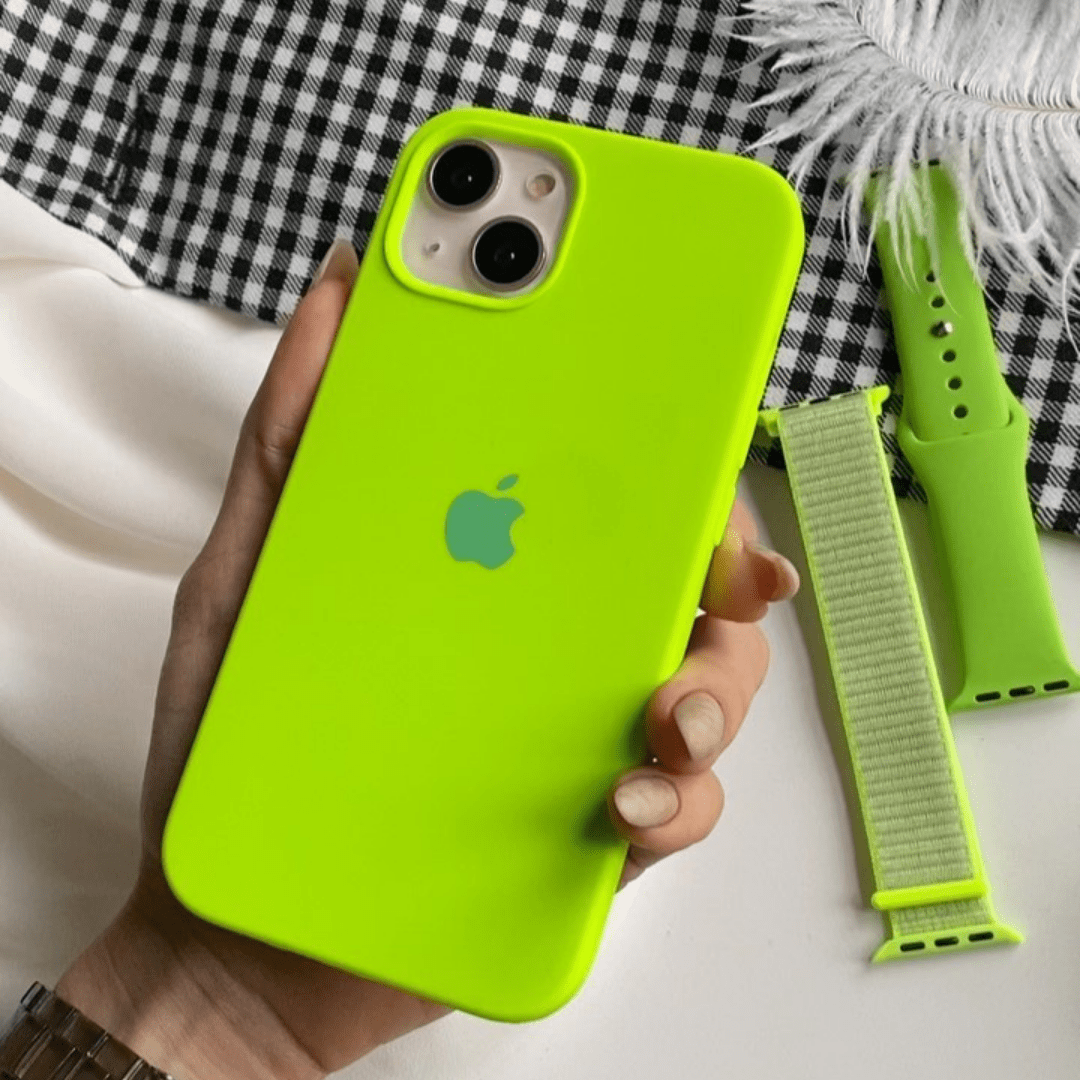 iPhone Silicone Case - Fluorescent Green