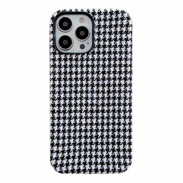 iPhone 14 Pro Max Fabric Case - Black Grid