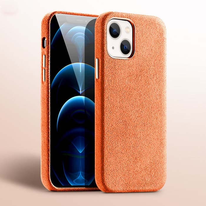 iPhone 14 Alcantara Case - Kumquat