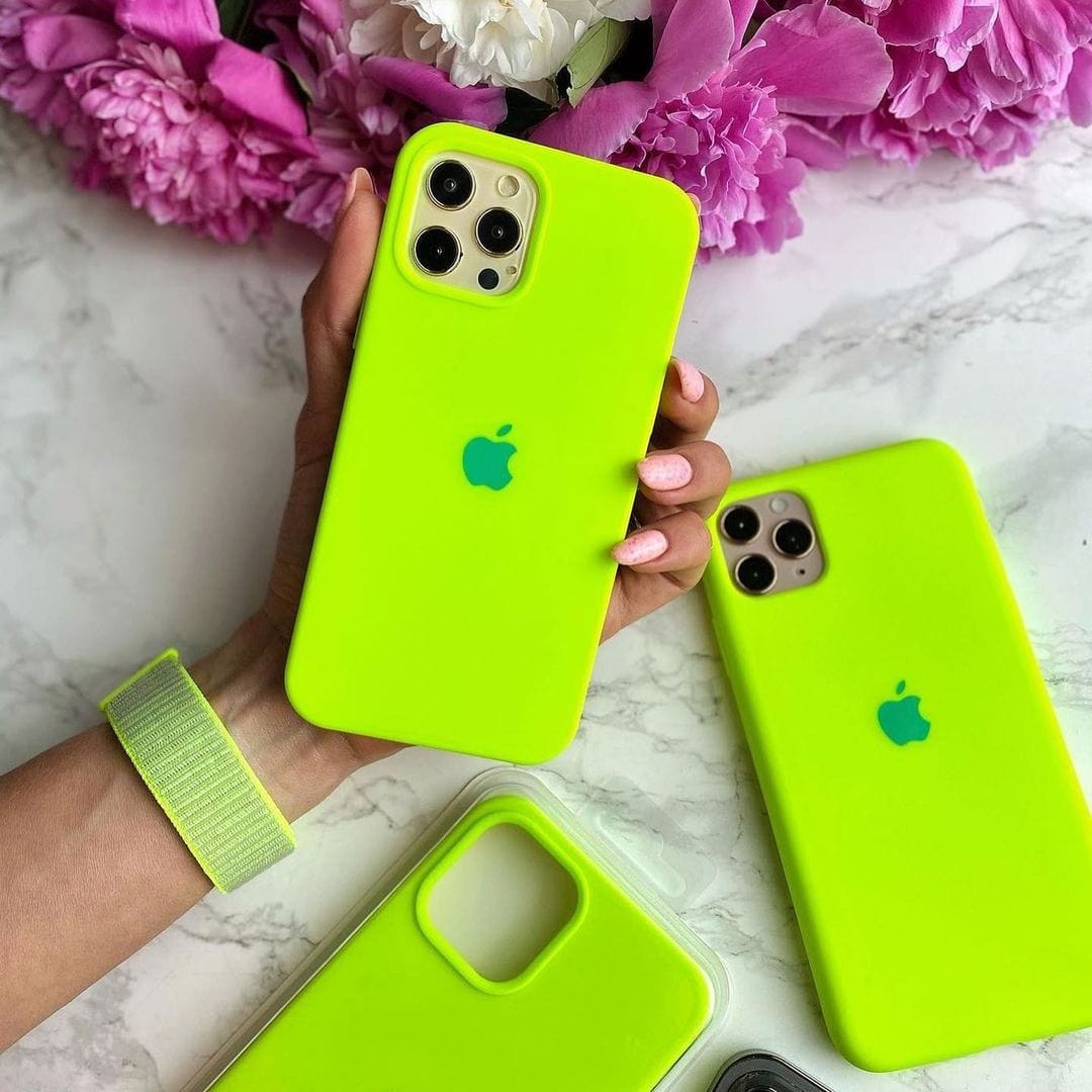 iPhone Silicone Case - Fluorescent Green