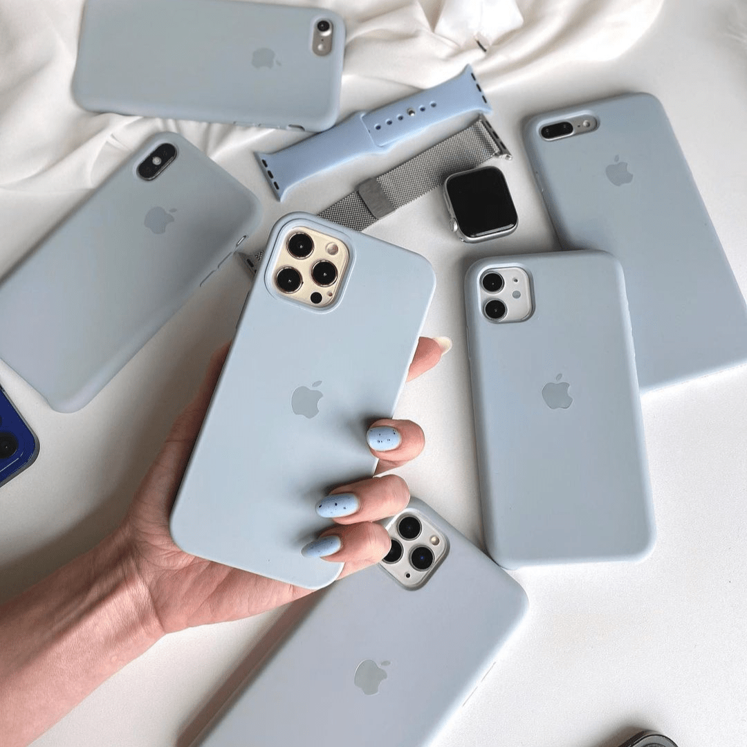 iPhone Silicone Case - Grey Blue