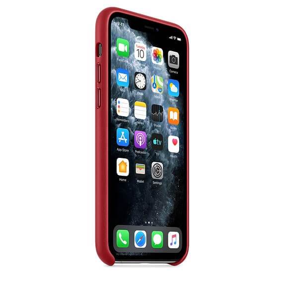 iPhone 11 Pro Max Leather Case - Red